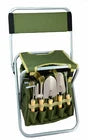 10-Piece Gardening Tool Set with Zippered Tote Bag & Folding Stool Seat – Garden Tools Kit