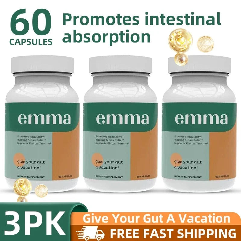 3Pack Emma Relief Supplement 60 Caps Konsciens Keto For Gut Bloating