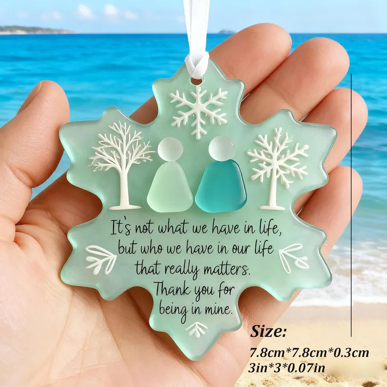 Snowflake Friendship Ornament 2026 | Best Friend Christmas Gift for Her, Keepsake Tree Decoration