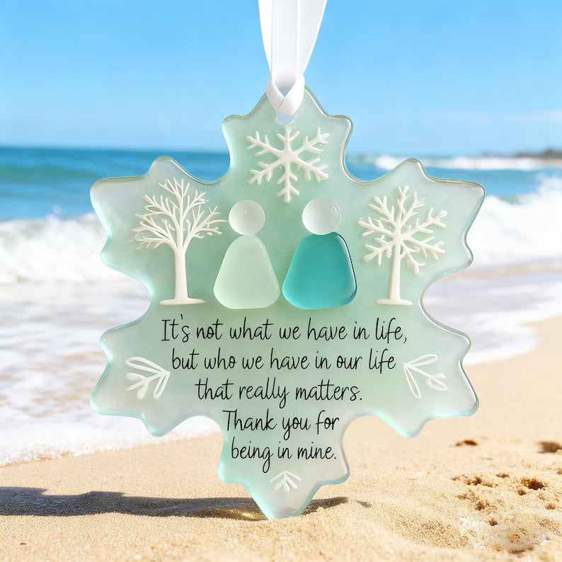 Snowflake Friendship Ornament 2026 | Best Friend Christmas Gift for Her, Keepsake Tree Decoration