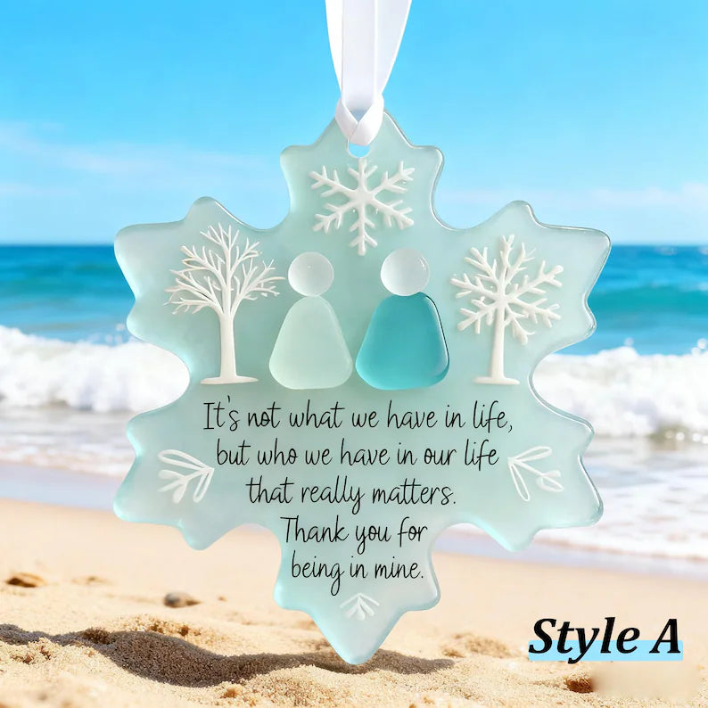 Snowflake Friendship Ornament 2026 | Best Friend Christmas Gift for Her, Keepsake Tree Decoration