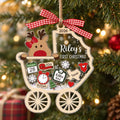 Personalized Baby's First Christmas Ornament 2026 | 4D Shaker Carriage Keepsake, New Baby Gift