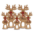 Personalised Wooden Reindeer Place Name Setting | Freestanding Family Christmas Table Decoration