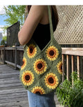 Sunflower Granny Square Crochet Bag Pattern | Easy PDF Tote Bag Pattern, Instant Download