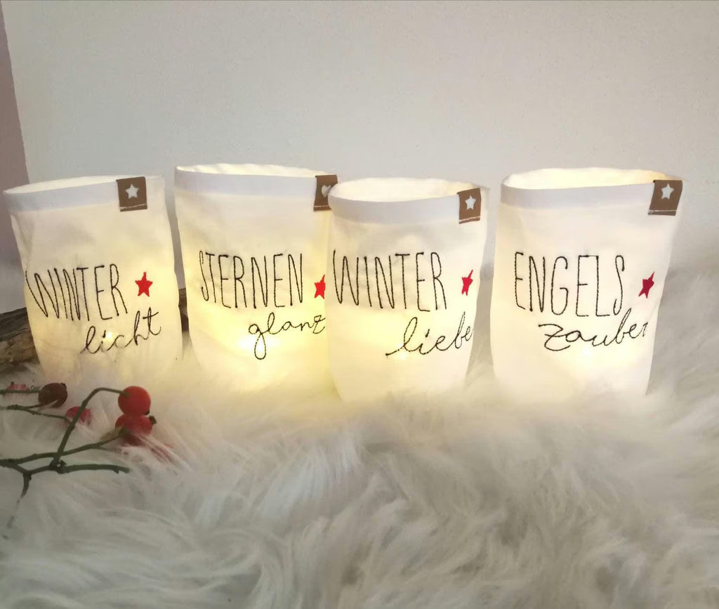 Winter Christmas Decorations | Snowman Light Bags | Festive Holiday Home Décor