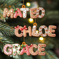Personalised Gingerbread Alphabet Christmas Ornament | Custom Name Bauble | Kids Christmas Gift