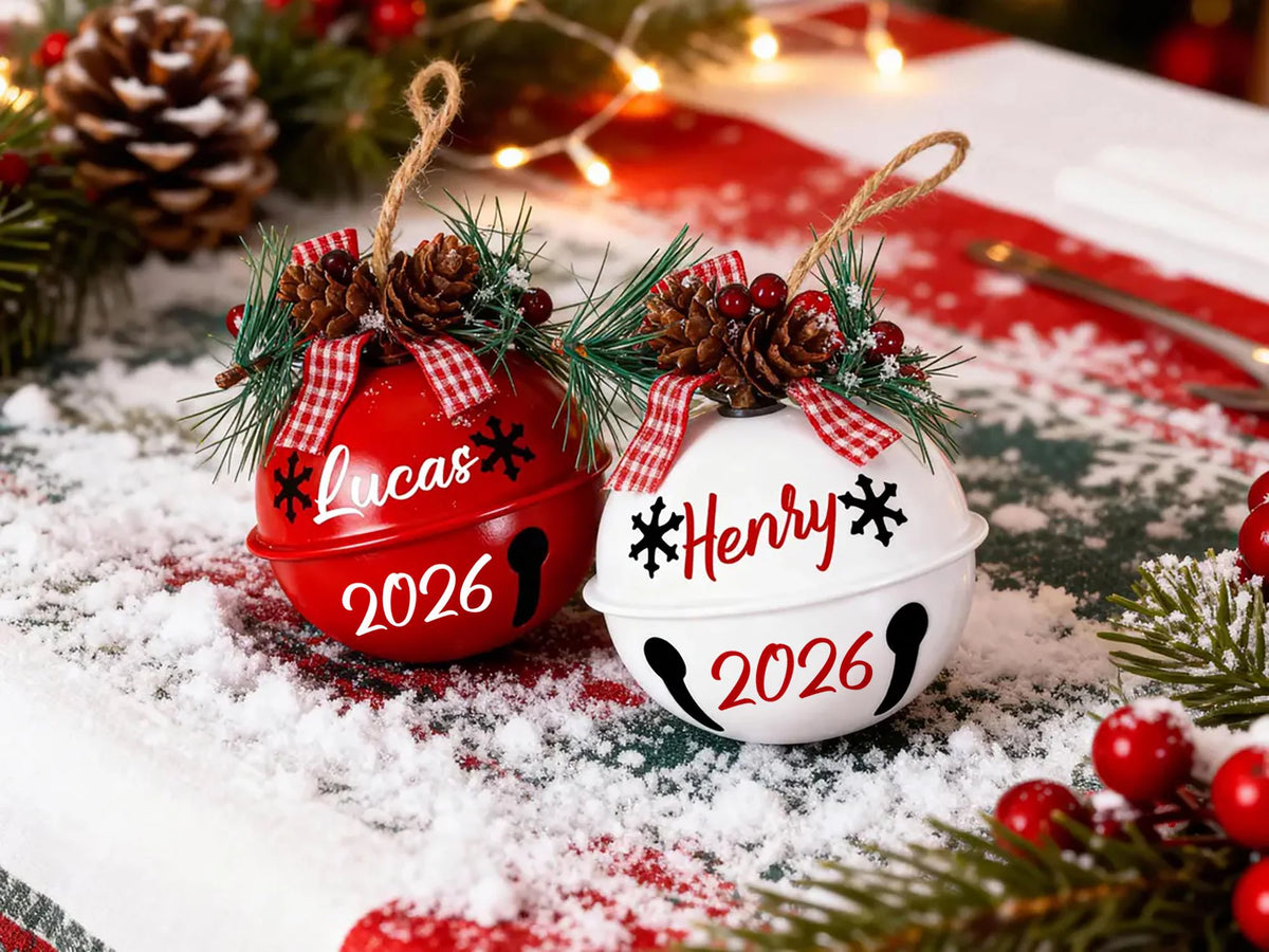 Personalized Jingle Bell Christmas Ornament 2026 | Custom Name Bell Keepsake & Tree Decoration