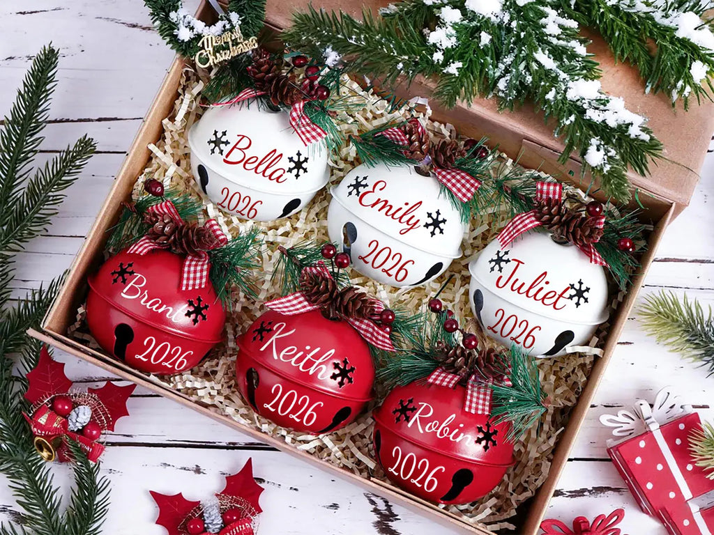 Personalized Jingle Bell Christmas Ornament 2026 | Custom Name Bell Keepsake & Tree Decoration